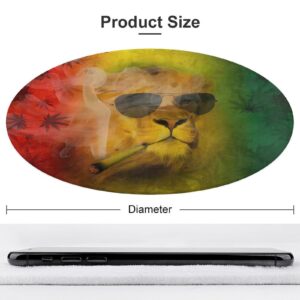 Rasta Lion Judah with Sunglasses Smoking Jamaican Reggae Ultra Soft Non-Slip Area Rugs Indoor Coral Velvet Floor Mat Short Flannel Carpet for Living Room Bedroom Dining Room