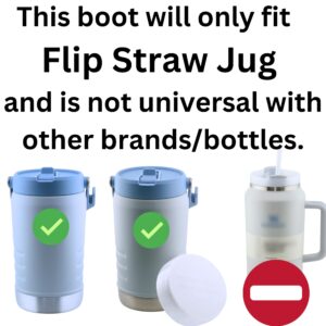 Tumbler Armor Boot compatible with Stanley Flip Straw & Iceflow Fast Flow Jug 40 oz 64 oz 96 oz (For 40 oz Flip Straw & Fast Flow Jug, Icy Clear)