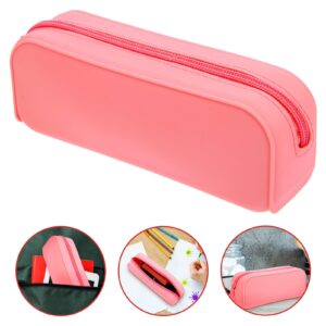 LALAFINA Silicone Pencil Case, Color Pencil Pouch Pencil Case Small Silicone Pencil Pouch Pencil Pouch for Women, Makeup Pouch for Brush