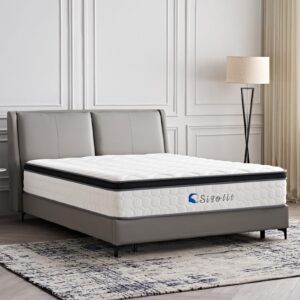 sigolit 12 inch full size hybrid mattress - medium firm, memory foam & pocket springs, motion isolation, edge support, pressure relief, ships compressed