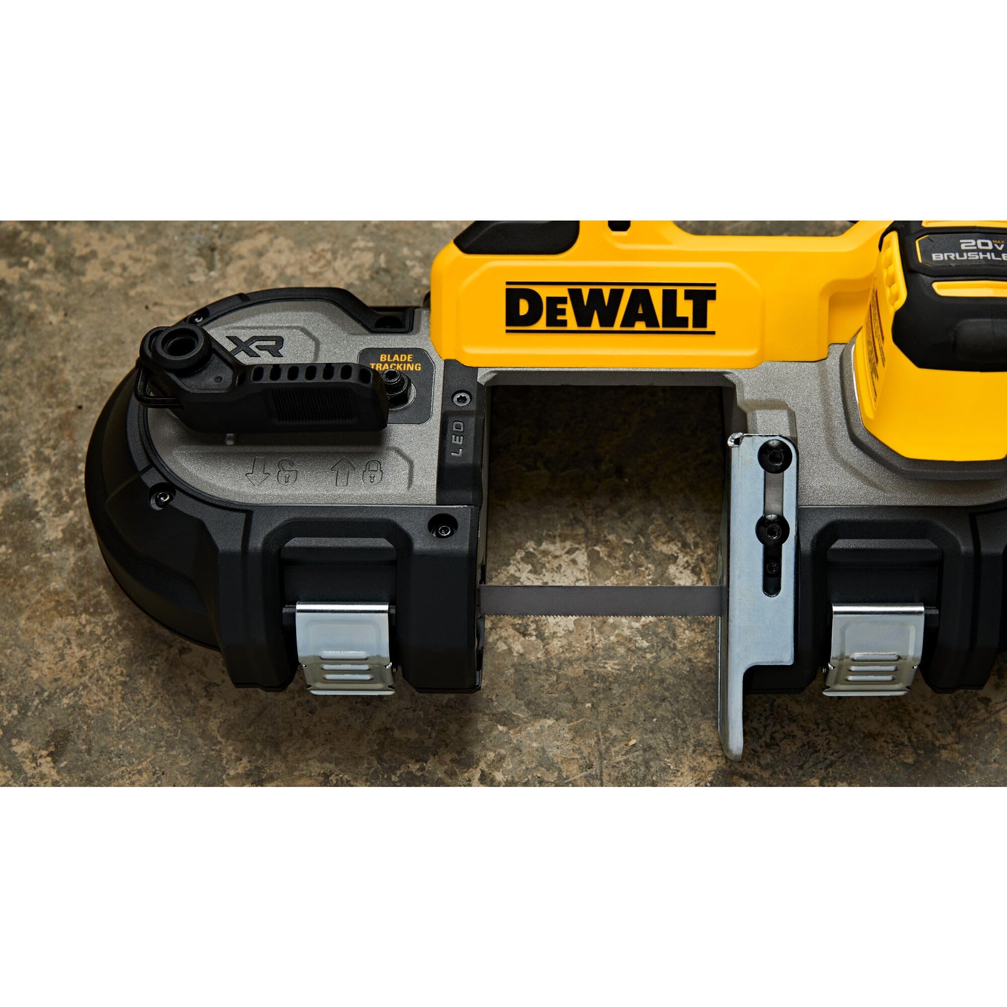 DEWALT 20V MAX XR Dual Trigger Bandsaw, Brushless Motor, Portable and Cordless, 3-3/8 Inch Cut Capacity, Bare Tool Only (DCS379B)