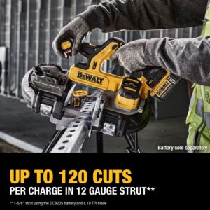 DEWALT 20V MAX XR Dual Trigger Bandsaw, Brushless Motor, Portable and Cordless, 3-3/8 Inch Cut Capacity, Bare Tool Only (DCS379B)