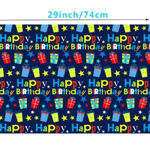 BOLIANNE Birthday Wrapping Paper Sheets - Colorful Happy Birthday Gift Wrap Paper for Boys Girls Kids Men Women - Gift Wrapping Paper for Holiday - 3 Sheets, 20 X 29 Inch, High Gloss