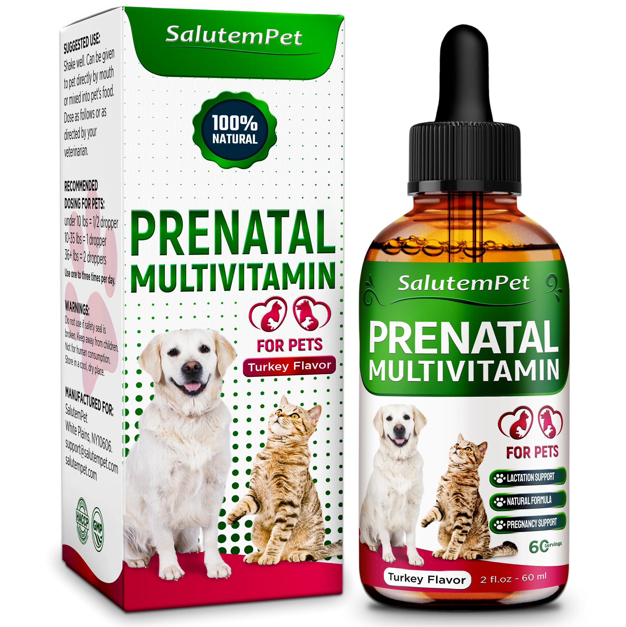 Dog Prenatal Vitamins | Pregnant Cat Supplies | Prenatal Vitamins for Dogs | Product for Pregnant Cat | Prenatal Dog Vitamins | Vitamins for Pregnant Dogs and Cats | Pregnant Dog Supplies | 2 oz