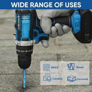 SONCHIE Eccentric Drill Bit Set - Set of 10 Carbide-Tipped Crooked Drill bit Masonry Drill Bit Sets forConcrete/Walls/Tiles/Glass/Hard Plastic/Cement/Granite, etc