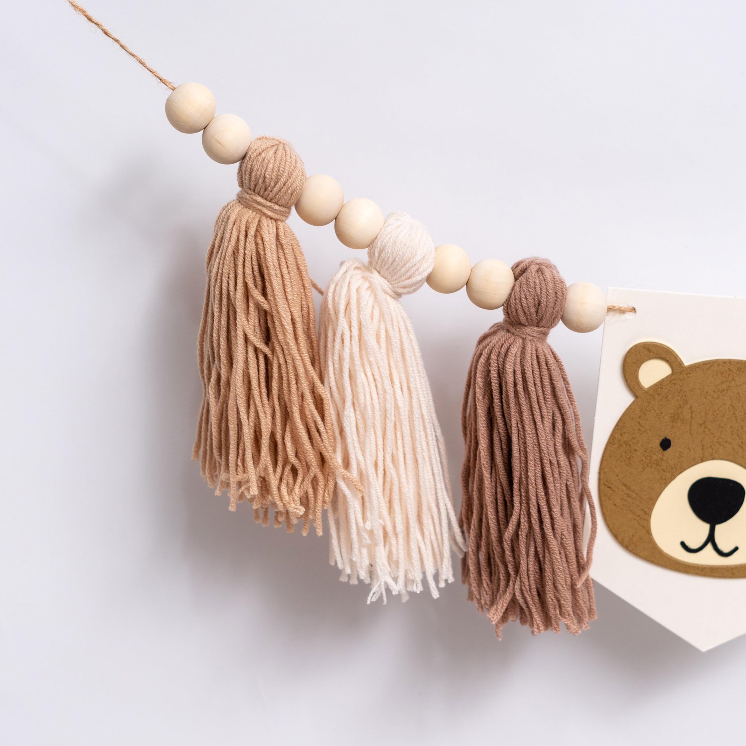 CIEQR Highchair Banner 1st Birthday, Bear Theme First Birthday Decorations Party Supplies, Birthday Banner Suitable for Birthday, Party, Anniversary, Baby Shower, Baby Photo Booth Props...(Tassels)