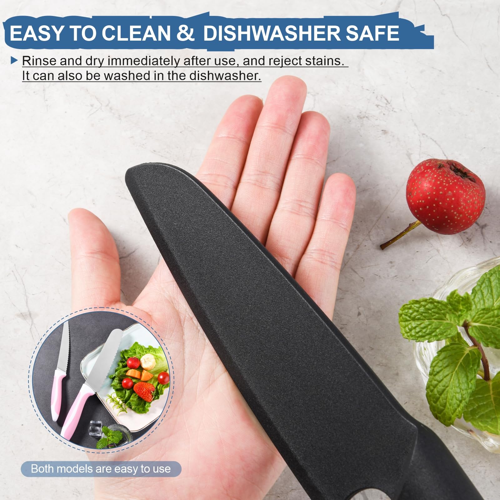 kiddi cookie Nylon Knife for Nonstick Pans, Kitchen Knife Safe for Kids, Nonstick Knife Resistant to high temperatures up to 460 degrees Fahrenheit, Black