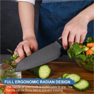 kiddi cookie Nylon Knife for Nonstick Pans, Kitchen Knife Safe for Kids, Nonstick Knife Resistant to high temperatures up to 460 degrees Fahrenheit, Black