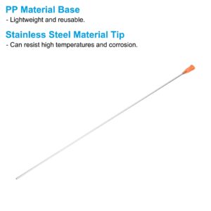 PATIKIL 15Ga x 10 Inch Dispensing Needle Tips, 6Pcs Stainless Steel and Plastic Glue Needle Tube Blunt Tips with Luer Lock for Glue Oil Applicator, Orange