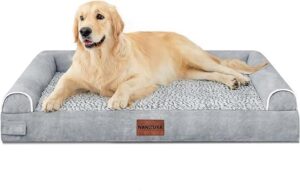 large dog bed orthopedic washable: beds bolster xl bed large big dogs memory foam couch sofa waterproof with removable cover