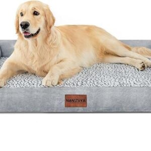 Large Dog Bed Orthopedic Washable: Beds Bolster XL Bed Large Big Dogs Memory Foam Couch Sofa Waterproof with Removable Cover