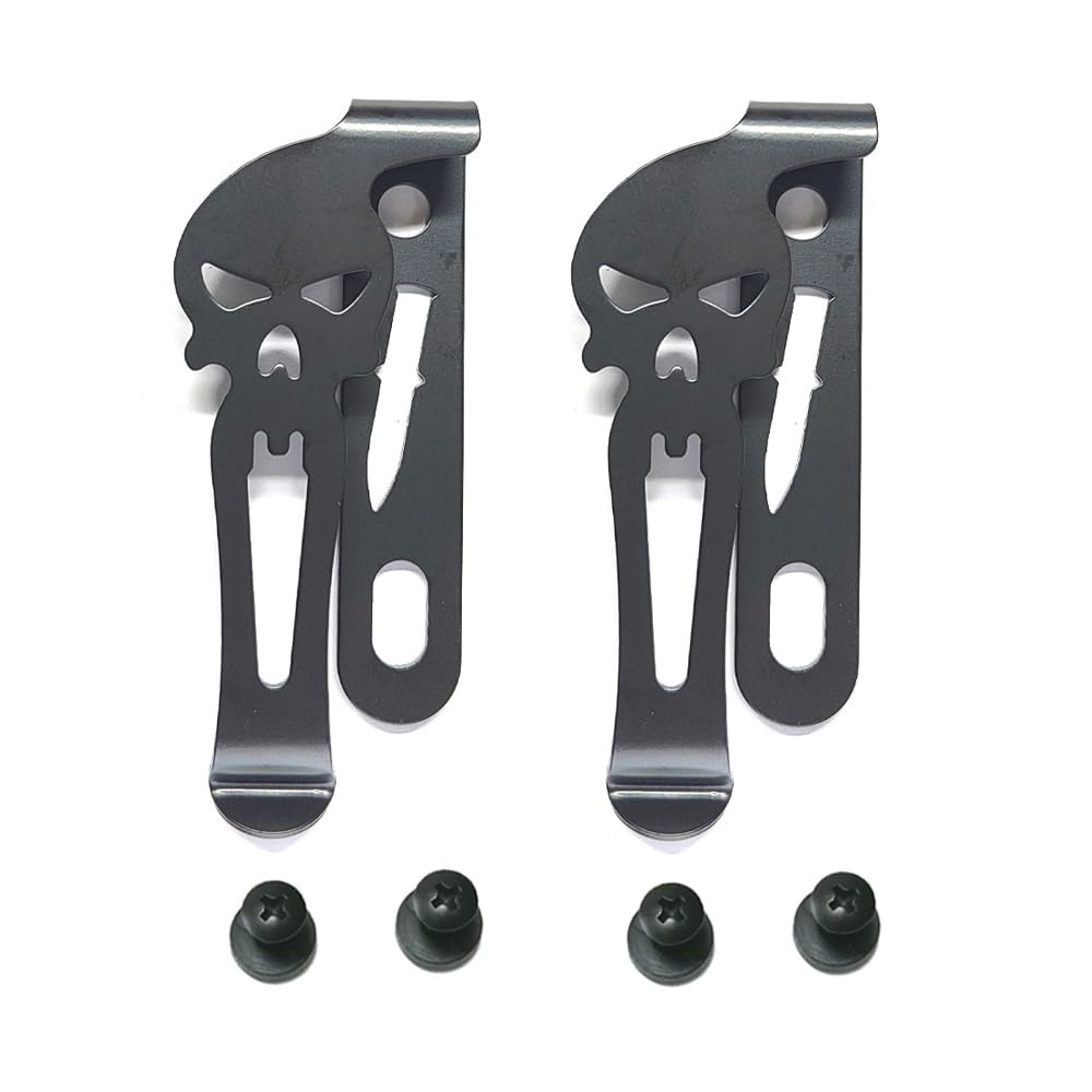 2pcs/Bag 29mm x 69mm Black Color Metal Spring Belt Clips for Kydex Sheath Holster Tools Sheath Clip (Right Style