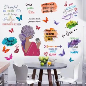 Inspirational Wall Decals Stickers Quotes Peel and Stick Vinyl Wall Decals Multicolor Paint Splatter Wall Decals Splatter Splotches Wall Sticker or Walls Motivational Saying Positive Wall Stickers