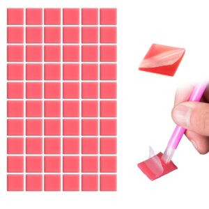 60 pcs painting glue clay wax for diy diamonds art painting,2x2cm red