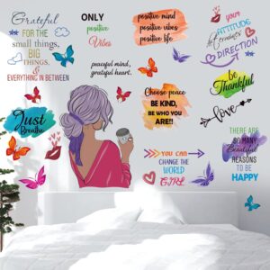 Inspirational Wall Decals Stickers Quotes Peel and Stick Vinyl Wall Decals Multicolor Paint Splatter Wall Decals Splatter Splotches Wall Sticker or Walls Motivational Saying Positive Wall Stickers