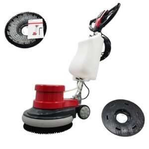 wydddary 1100w red floor polisher commercial floor cleaner polishing machine carpet buffer scrubber with 3gal water tank and 17" base 154rpm ac110v