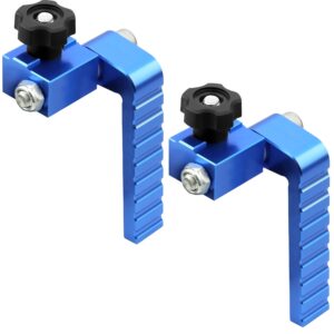 binazon t track stop block 3-inch fence flip stop for woodworking, blue 2pack