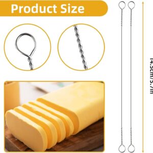 10 Packs Cheese Slicer Wire,5.7 Inch Cheese Slicer Wire for Block Cheese,Stainless Steel Cheese Cutter Wire Replacement & Cheese Cutter Wire Replacement,Cheese Wire Replacement Set(Silver)