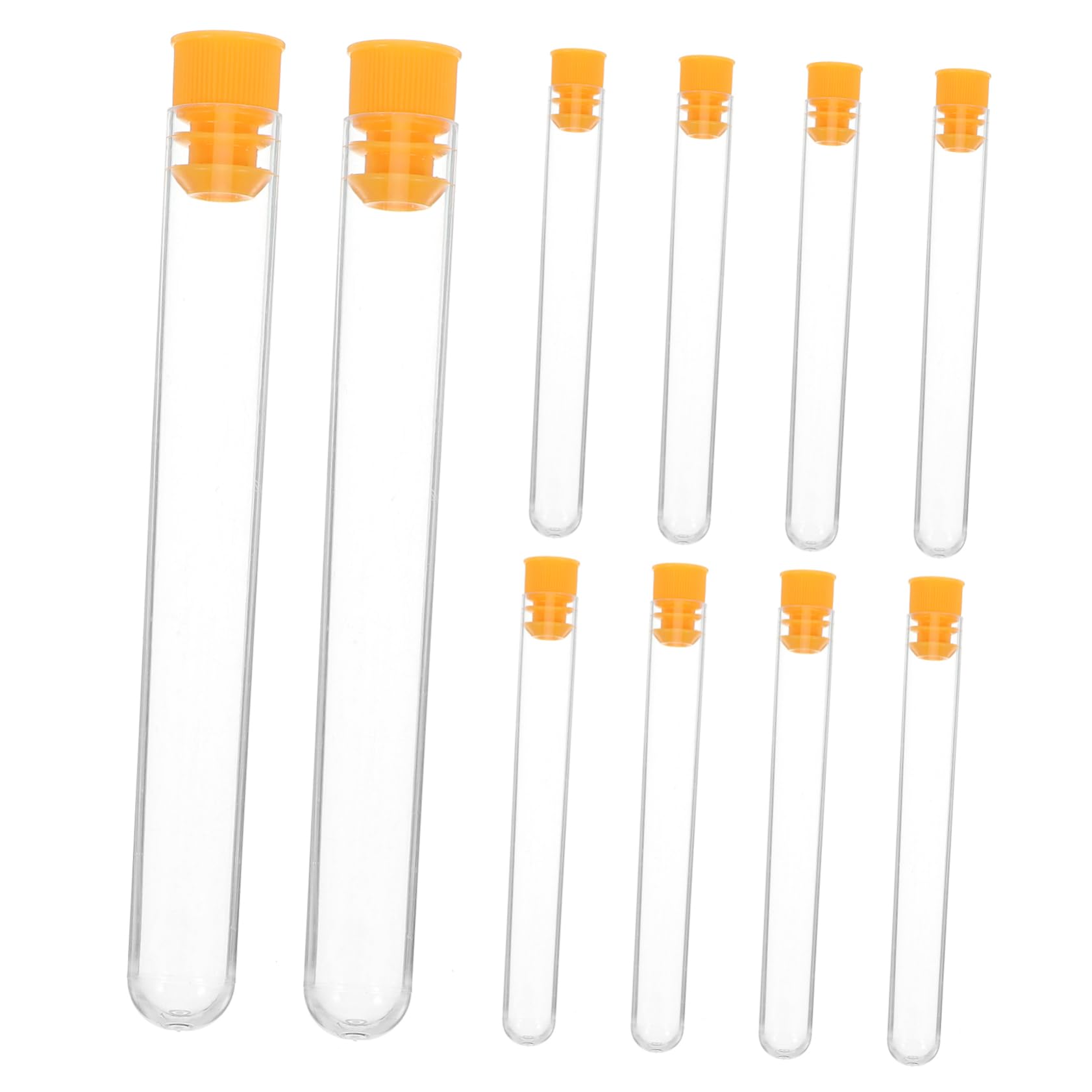 Hoement 10Pcs Transparent Needle Tubes with Caps Cross Stitch Sewing Needle Dispenser Organizer Plastic Storage Bottles for Crafting and Bead Organization