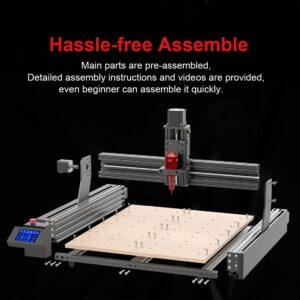 CNC Router Machine,TTC450 3-Axis Engraving All-Aluminum Milling Machine for Engraving, Cutting MDF, Acrylic, Solid Wood, Nylon, PCB, Carbon Fiberboard, Working Area 18.1 x 18.1 x 3.1In CNC Machine