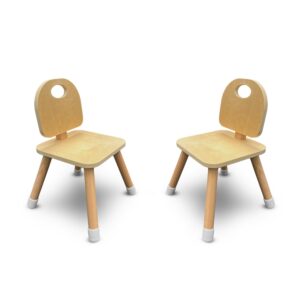 7 days of play set of 2 wooden kids chairs for home, classroom, preschool, daycare, playrooms (ages 2+)