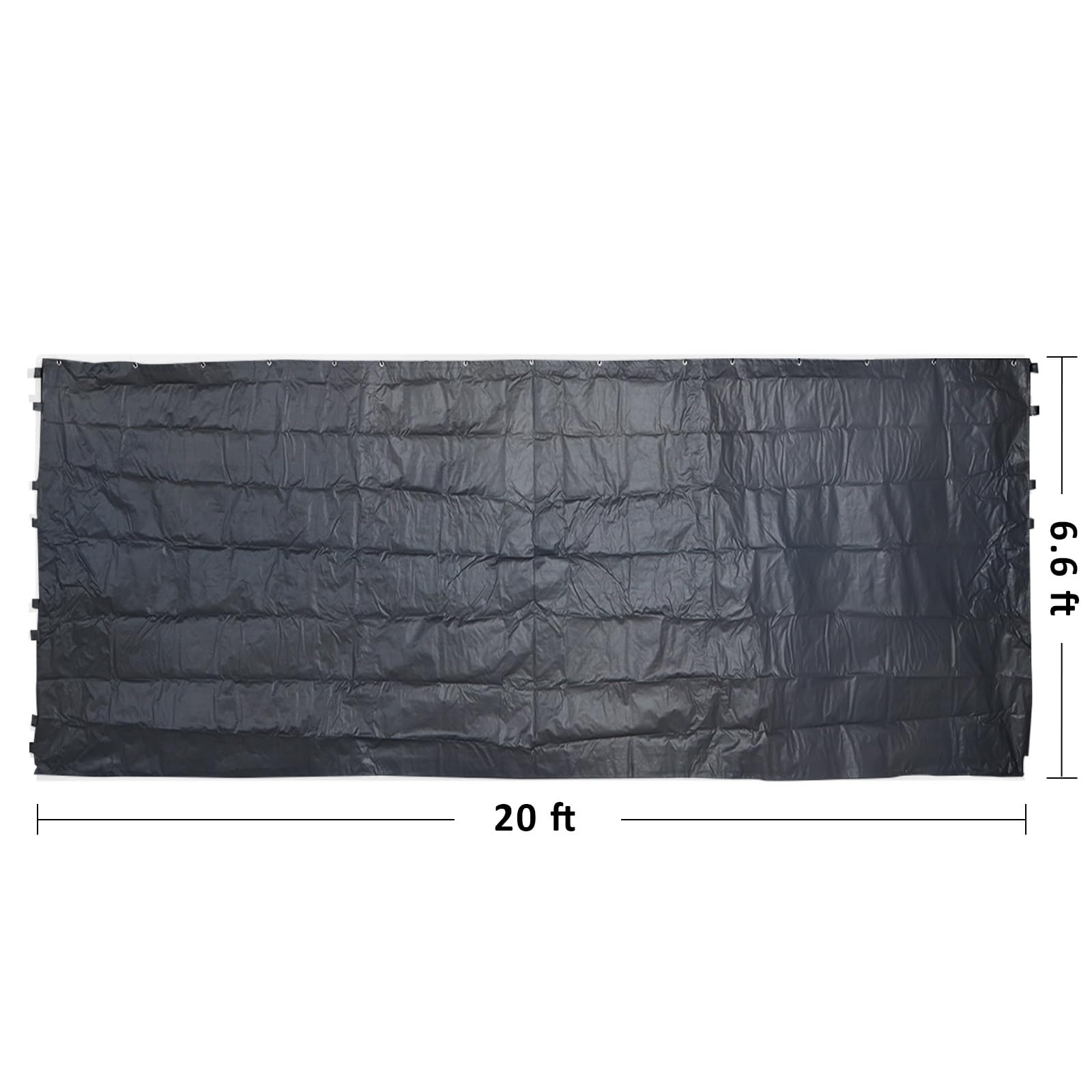 Abba Patio Carport Replacement Sidewall Tarp for 10×20, 8 Legs Carport Frame Tent Garage, Dark Grey(Top and Frame Not Included)