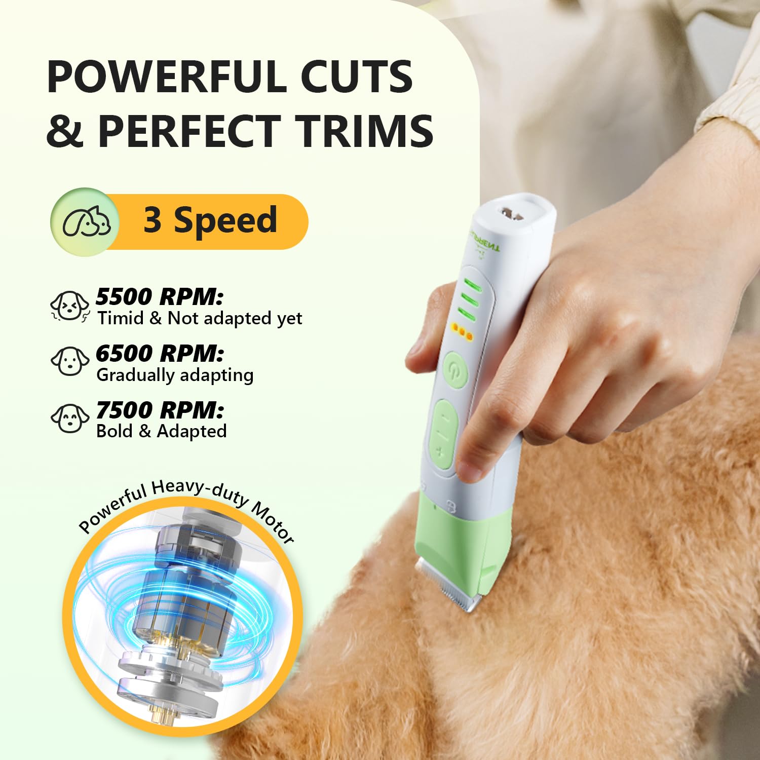 SUPRENT Dog Grooming Kit, 4 in 1 Quiet Pet Clippers for Grooming Supplies, Cordless Cat Paw Trimmer Dog Nail Grinder, Professional Long Hair Shaver Set for Cat Matted Hair and Small Dogs Thick Coats