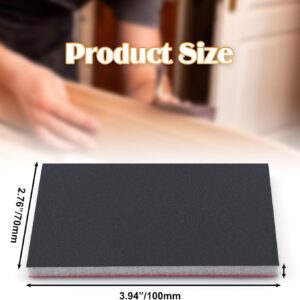 LOUZAGO 20 Pcs 800 Grit Sanding Sponge, Wet Dry Sanding Block Sandpaper Sponge, Soft Foam Sand Block Washable & Reusable Sanding Pads for Metal Wood Drywall Polishing