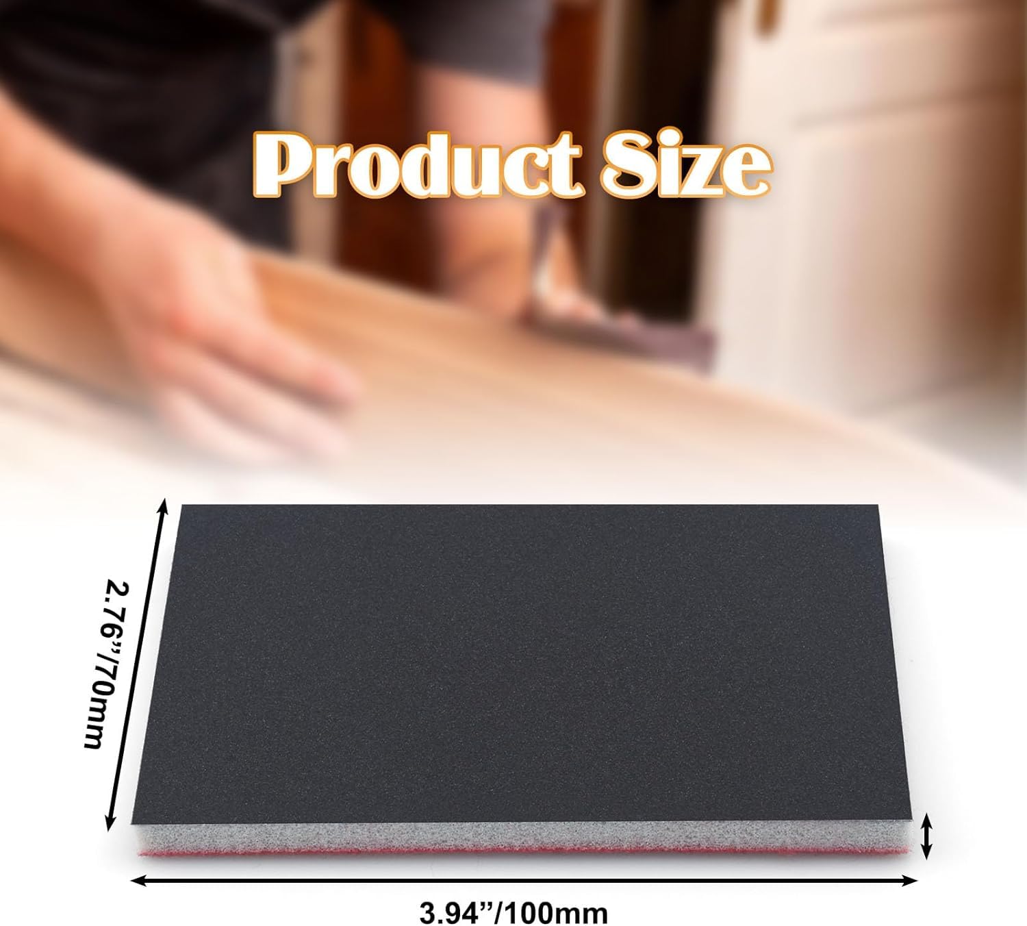 LOUZAGO 20 Pcs 800 Grit Sanding Sponge, Wet Dry Sanding Block Sandpaper Sponge, Soft Foam Sand Block Washable & Reusable Sanding Pads for Metal Wood Drywall Polishing