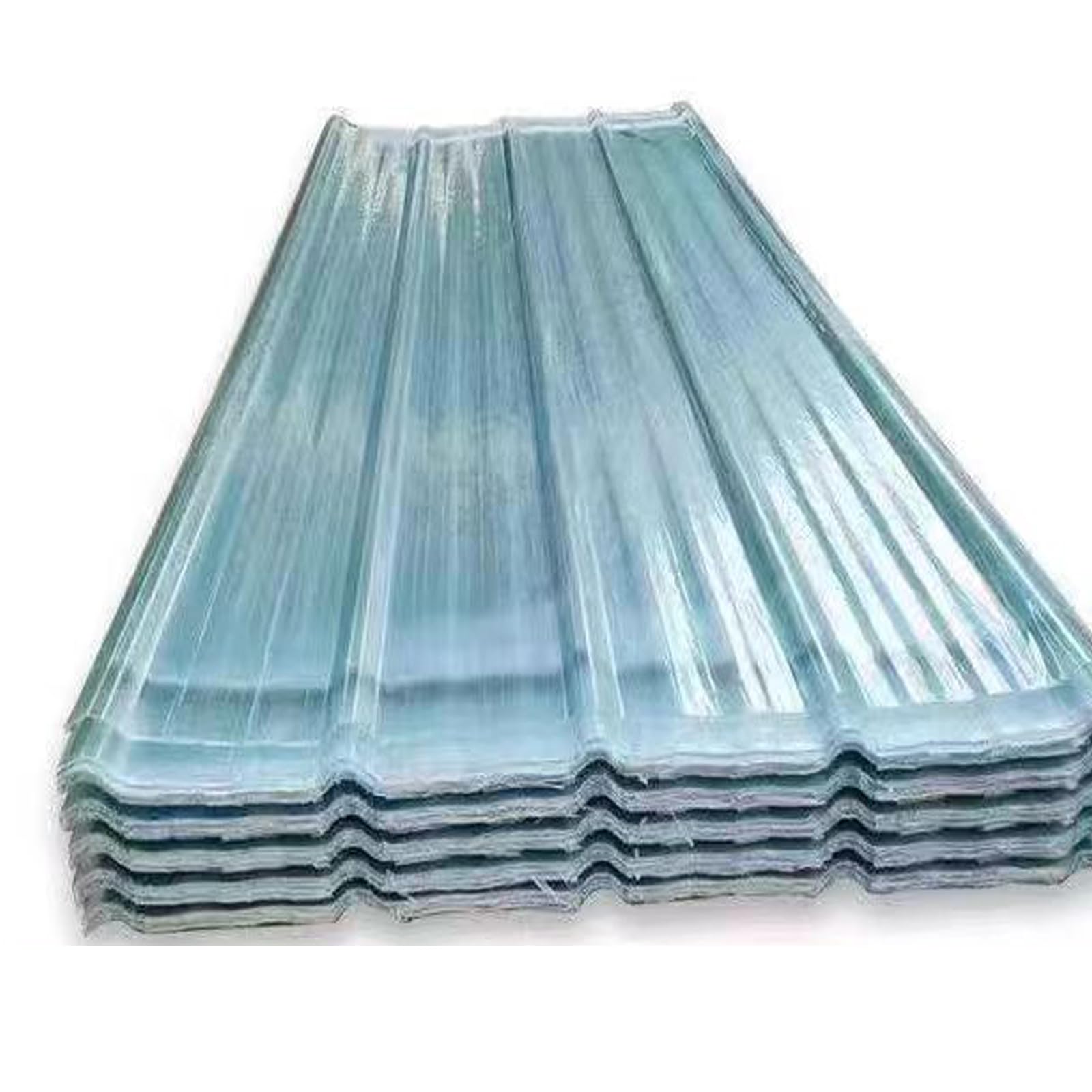 0.06in FRP Daylighting Plate 1/2/4/6/8/10/15 Pcs Corrugated Roof Panel,Replacement Shed Panel for Greenhouse Carport,Roofing Cladding Panel Heat-Insulating Roofing Sheet (35x20in,1 Pcs)