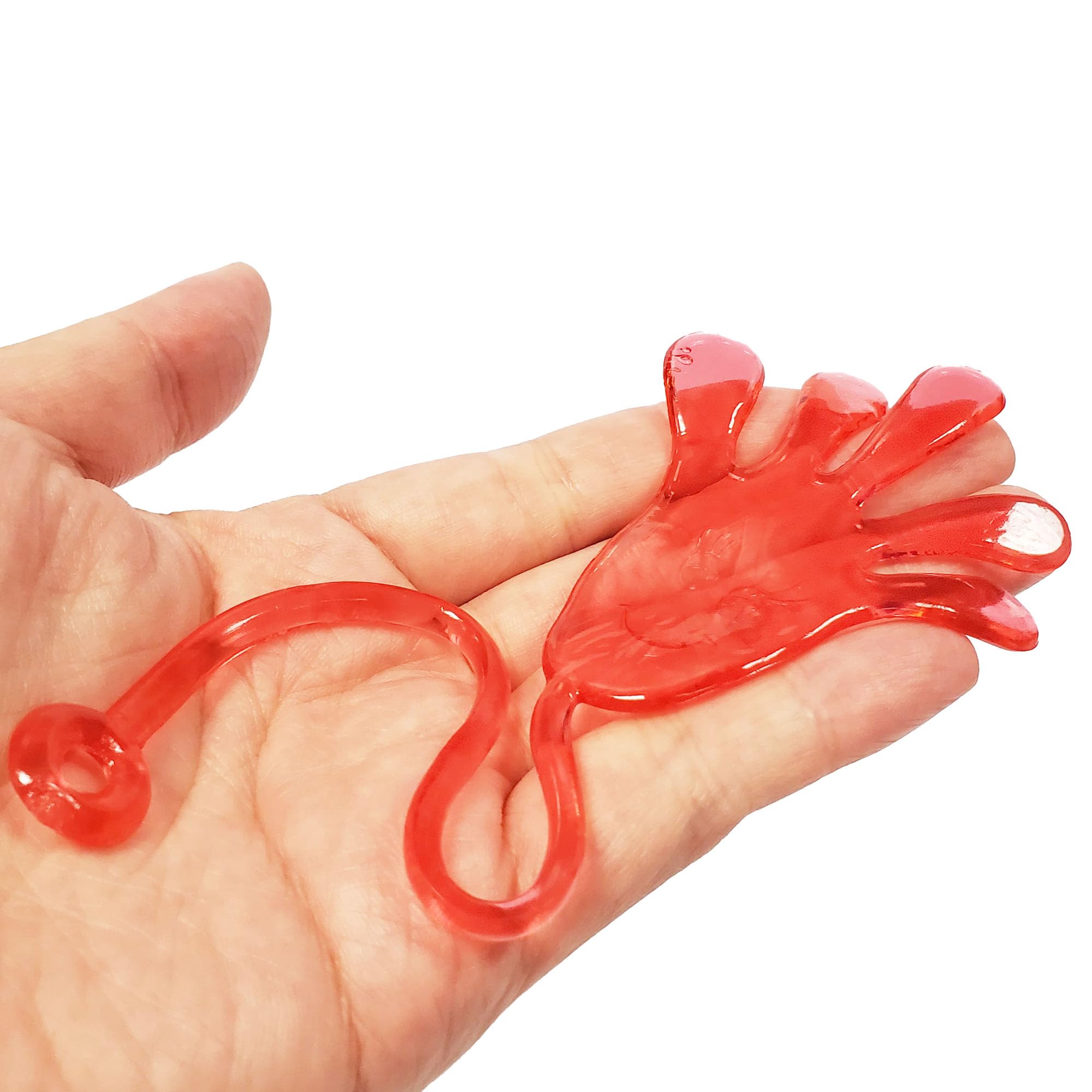 Christmas 40Pcs Large Sticky Hands Party Favors Pack, 9 inches in Total Length, Party Favors, Gifts For Birthday, Goodie Bag Classroom Prizes Christmas Stocking Stuffer, 4 colors (Sticky Hands)