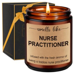 miracu candle, badass nurse practitioner gifts for women, nursing student, cool nurse gifts - nurse practitioner graduation gifts - funny christmas, appreciation gifts for nurse practitioner graduate