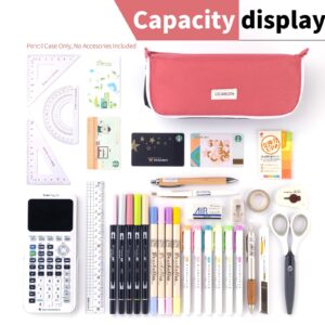 CICIMELON Cute Pencil Case Simple Flip-Top Organizer Pen Pouch Stationery Storage Bag for School Teen Girls Boys, Red