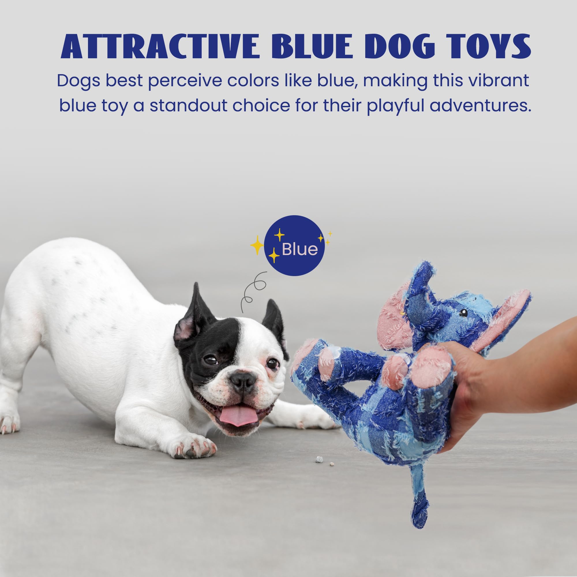 Nocciola Dog Toys for Aggressive Chewers, Squeaky Dog Toys for Medium and Large Breed, Tough Dog Toys to Keep Dogs Busy, Elephant & Ball Dog Toy