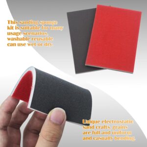 LOUZAGO 20 Pcs 800 Grit Sanding Sponge, Wet Dry Sanding Block Sandpaper Sponge, Soft Foam Sand Block Washable & Reusable Sanding Pads for Metal Wood Drywall Polishing