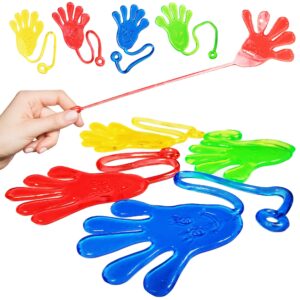 Christmas 40Pcs Large Sticky Hands Party Favors Pack, 9 inches in Total Length, Party Favors, Gifts For Birthday, Goodie Bag Classroom Prizes Christmas Stocking Stuffer, 4 colors (Sticky Hands)