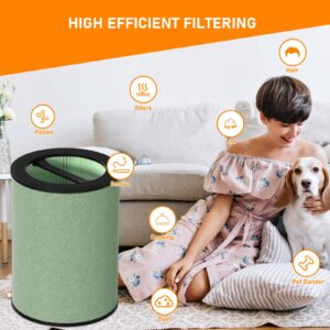 Skymechy Smart True HEPA Filter Replacement Compatible with WYZE Smart Air Cleaner Purifier 3-in-1 Pre-filter, True HEPA Filter, An Activated Carbon Filter (Smart True HEPA Filter)