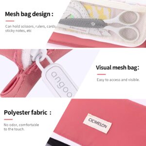 CICIMELON Cute Pencil Case Simple Flip-Top Organizer Pen Pouch Stationery Storage Bag for School Teen Girls Boys, Red