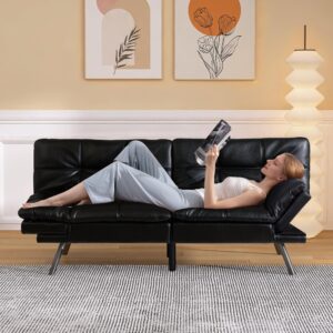 Hcore Bed, Memory Foam Futon Sofas, Classic Black