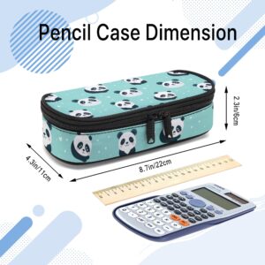 Panda Pencil Case, Cute Pencil Box for Boys Girls Kids, Large Capacity Pencil Pen Bag with Zipper, Multifunction Pencil Pouch for School Student Teen