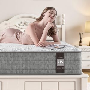 jyya88bb mattress queen size 12 inch, colchones queen, queen mattress 12+ inch, queen mattress memory foam in a box with independent spring/medium firm mattress/pressure relief/certipur-us certified