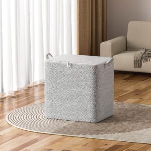 Extra Large Blanket Storage Containers, 220L Breathable Clothes Bedding Pillow Sheet Storage Bags with Zipper,Non-woven Moving Quilt Large Capacity Storage Bins (220L)