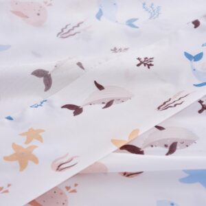 Sea Animal Twin Sheets Fish Whale Underwater World Cute Cozy Fun Twin Bed Sheet Set for Kids Girls Boys Children - Kids Bed Sheet Collection - Deep Pocket, Wrinkle Free and Soft Bedding - 3PC