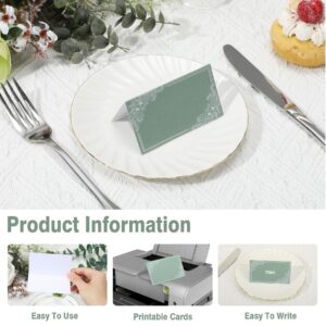 50 Pack Sage Green Place Cards Green Table Card 2 * 3.5 Inch Wedding Table Cards Seat Placement Cards Printable Place Cards For Reception Tables Placement Party