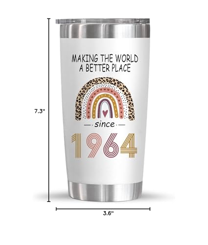 AYERMOYO 60th Birthday Gifts for Women,60th Birthday Gifts,60th Birthday Gift Ideas,Gifts for 60 year Old Woman,Cool Gifts for 60 Year Old Woman,60th Birthday Ideas-1964 Tumbler