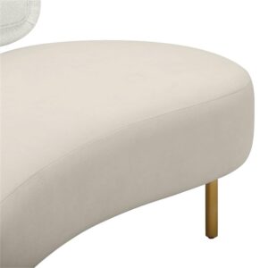 Tov Furniture Tischa Cream Boucle & Grey Velvet Sofa