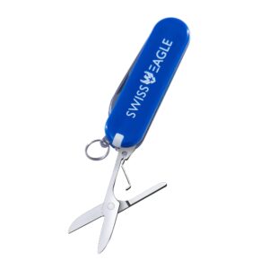 Swiss Eagle Premium Quality Classic Multi-Tool Army Knife - Compact - Tools In Your Pocket - Blue