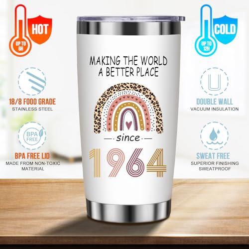 AYERMOYO 60th Birthday Gifts for Women,60th Birthday Gifts,60th Birthday Gift Ideas,Gifts for 60 year Old Woman,Cool Gifts for 60 Year Old Woman,60th Birthday Ideas-1964 Tumbler