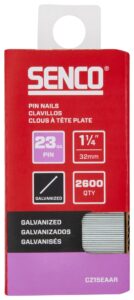 senco cz15eaar 1-1/4" 23 gauge pin nails, galvanized finish 2,600 count pack