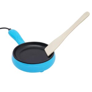 zxtingshop 6 inch frying pan - 450w nonstick electric skillet fry pan, mini frying pan egg pan, 180°c/356°f, blue